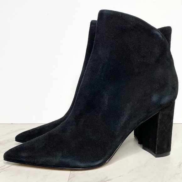 Marc Fisher Urmi Black Suede Pointy Toe Bootie 9 1/2 M